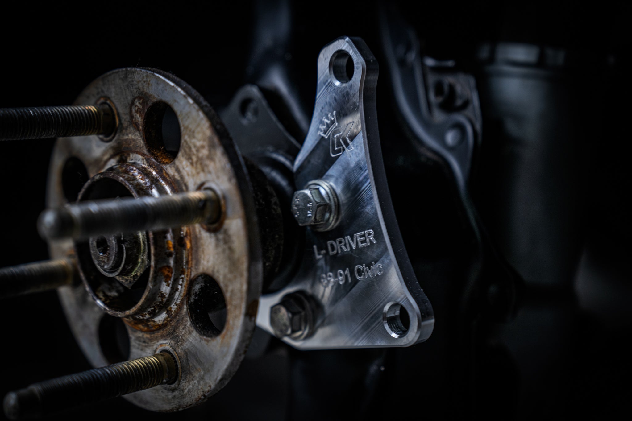 1988-91 Honda Civic, CRX, del Sol rear disk Conversion Brackets