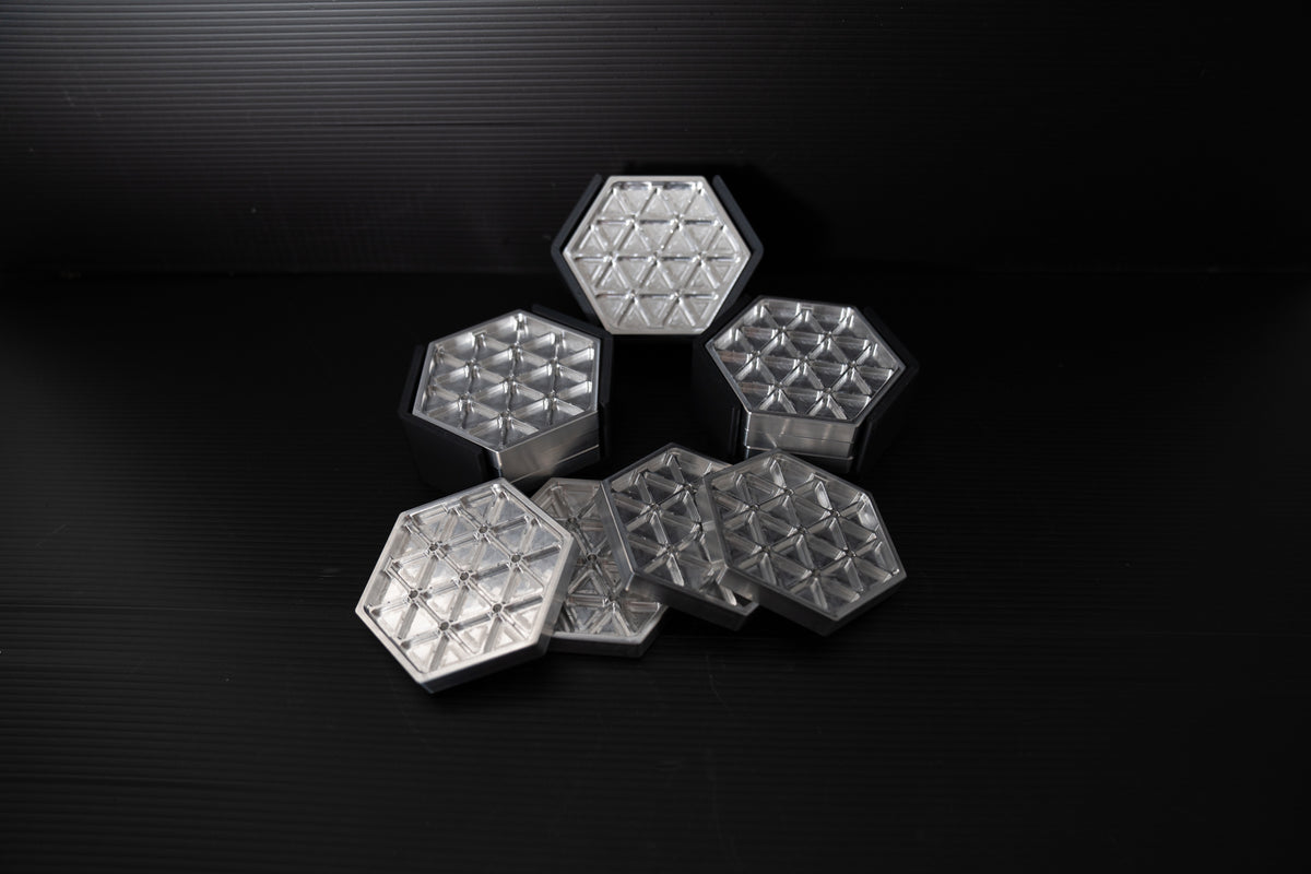 Billet Isogrid Coasters – Kingpin Engineering